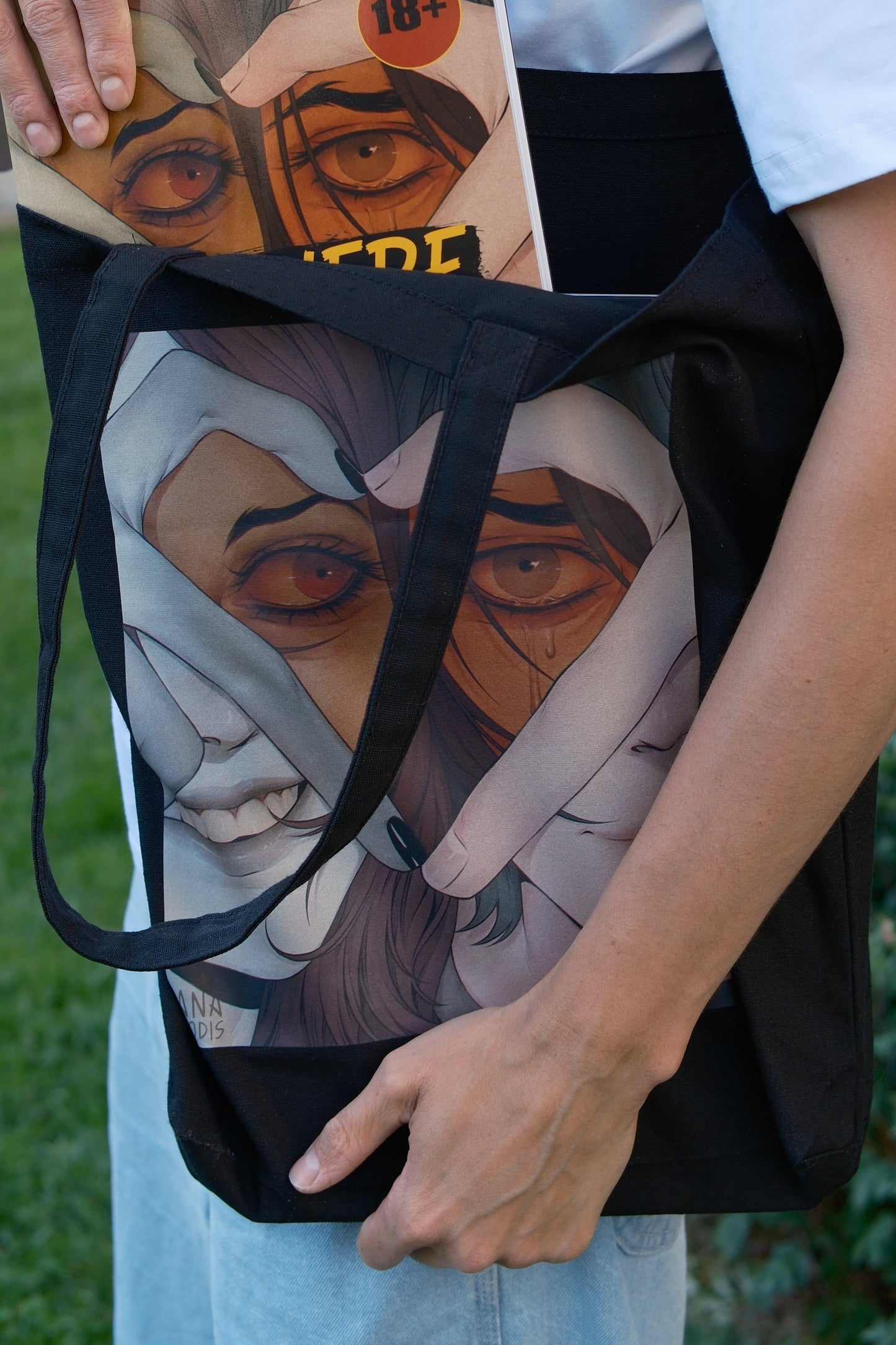 Shopper Bag "Cut Here" black