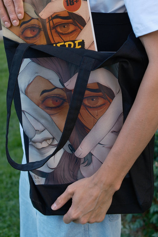 Shopper Bag "Cut Here" black