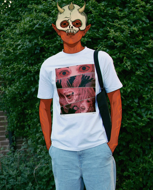 T-shirt "Cut Here, Meat"