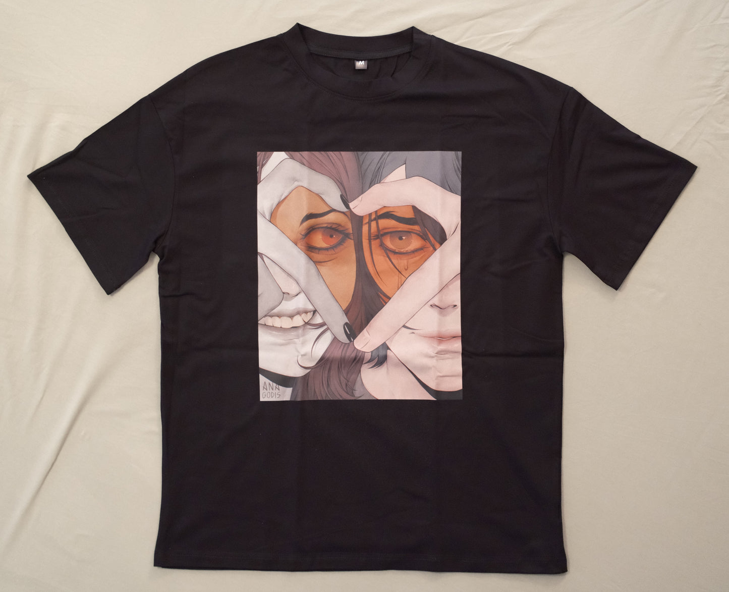 T-shirt "Cut Here" black
